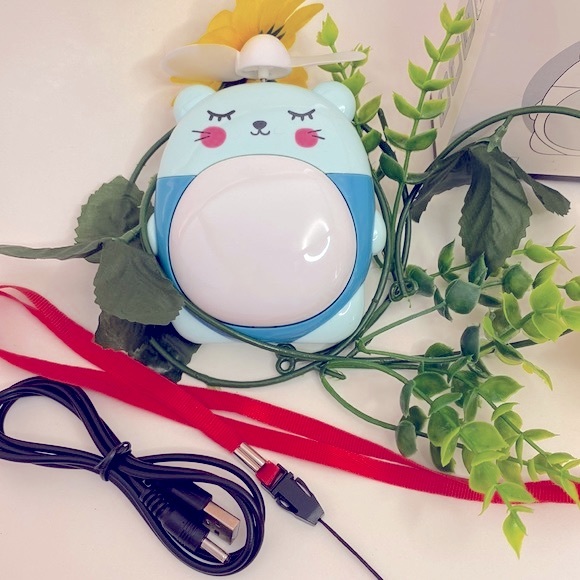 Kawaii blue mouse light/fan rechargeable portable NWT - Picture 1 of 16